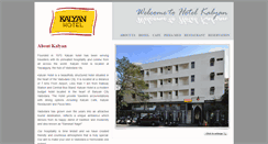 Desktop Screenshot of kalyanhotel.com