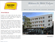Tablet Screenshot of kalyanhotel.com